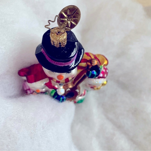 EUC Christopher Radko “Chilly Tunes Trio” Snowman Ornament (Retired Style) - Picture 6 of 7